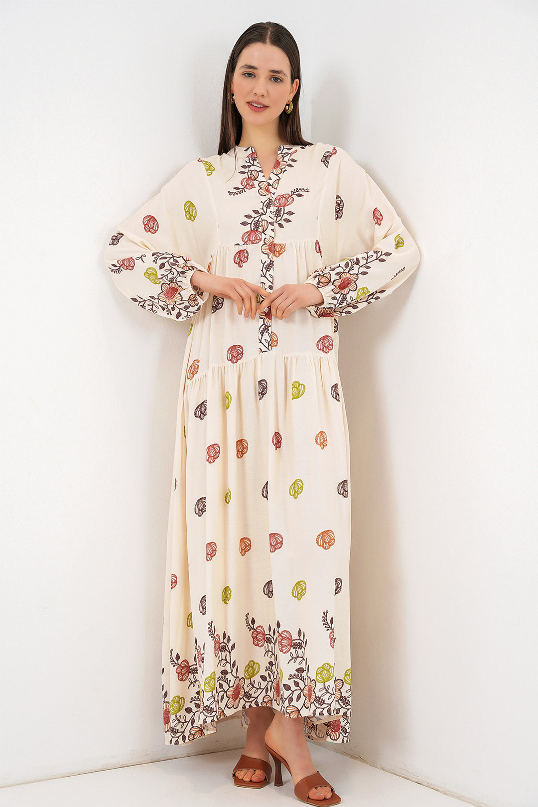 Bigdart Robe longue modifiée pour femme 2585 - Terre cuite
