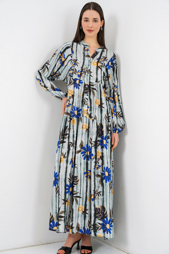 Bigdart Robe longue à motifs pour femmes 2585 - Gris foncé