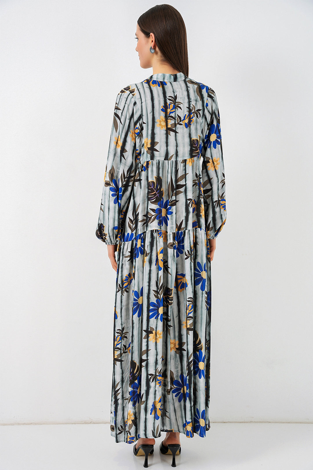 Bigdart Robe longue à motifs pour femmes 2585 - Gris foncé