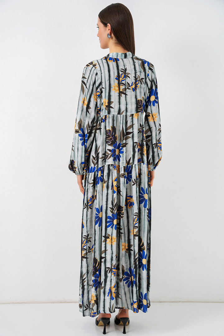 Bigdart Robe longue à motifs pour femmes 2585 - Gris foncé