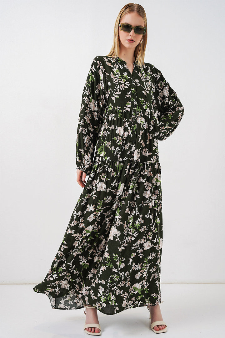 Bigdart Robe longue de mode islamique pour femme 2585 - Foncé Kaki