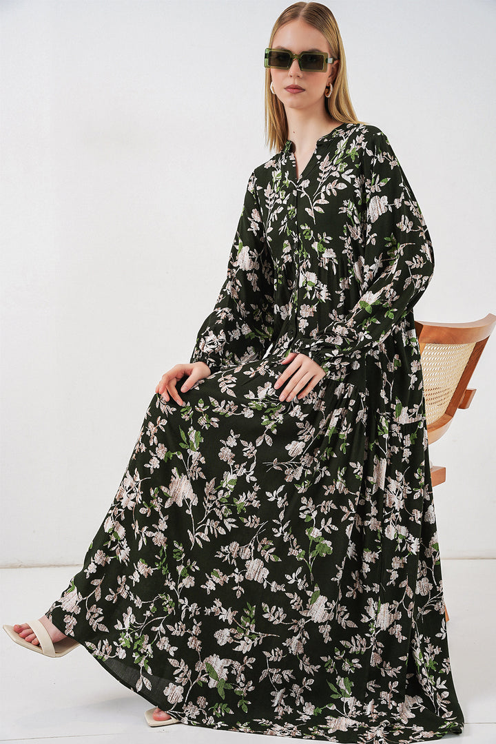 Bigdart Robe longue de mode islamique pour femme 2585 - Foncé Kaki