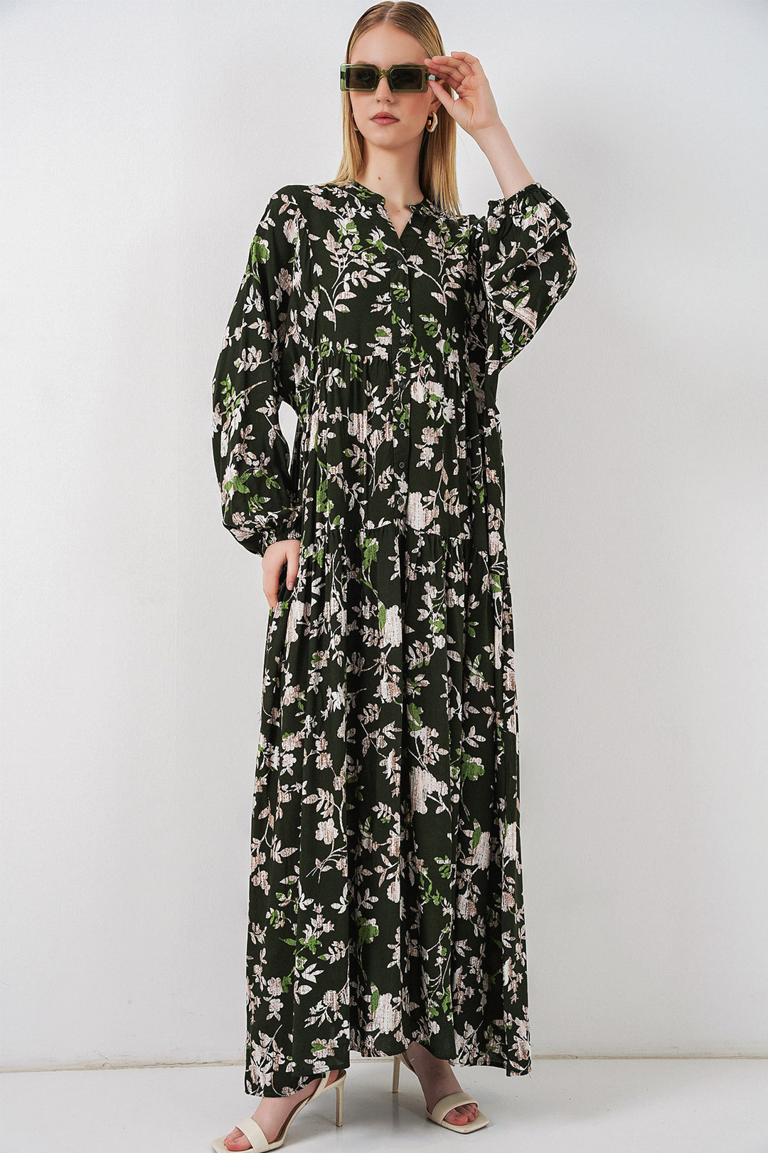 Bigdart Robe longue de mode islamique pour femme 2585 - Foncé Kaki
