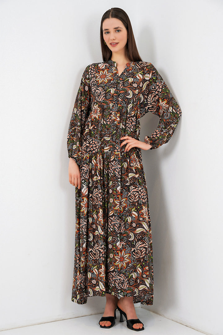 Bigdart Robe longue à motifs pour femmes 2585 - L.Noir
