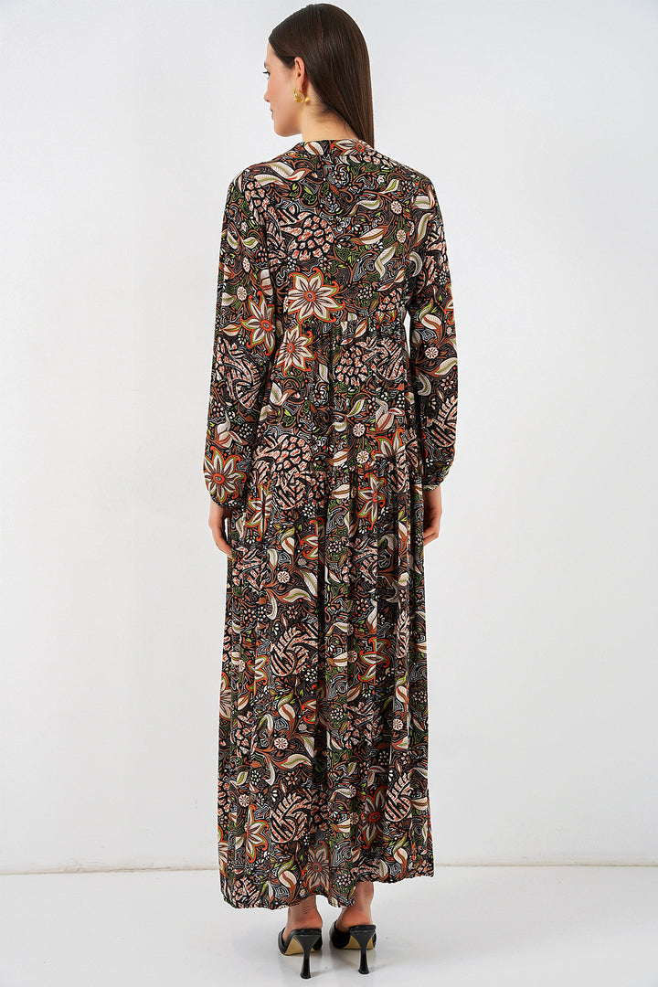 Bigdart Robe longue à motifs pour femmes 2585 - L.Noir