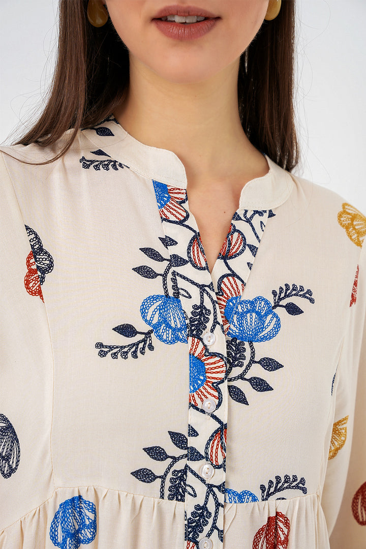 Bigdart Robe longue de hijab à motifs pour femme 2585 - Bleu marine 8