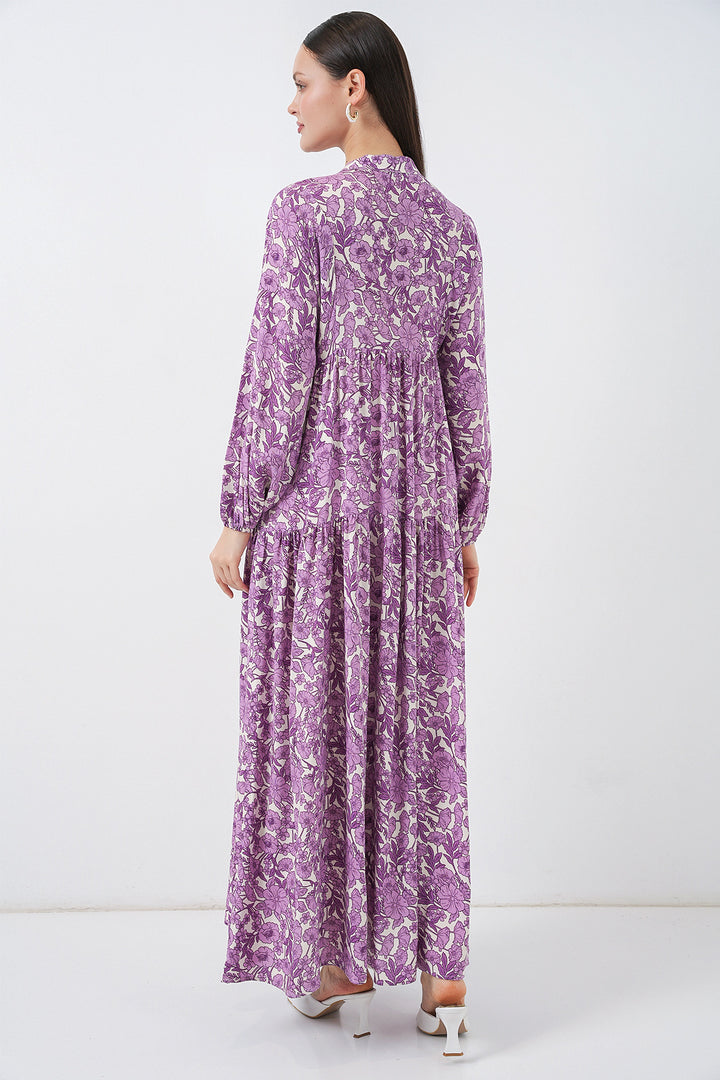 Bigdart Robe Longue Modeste à Motifs Femme 2585 - Lilas