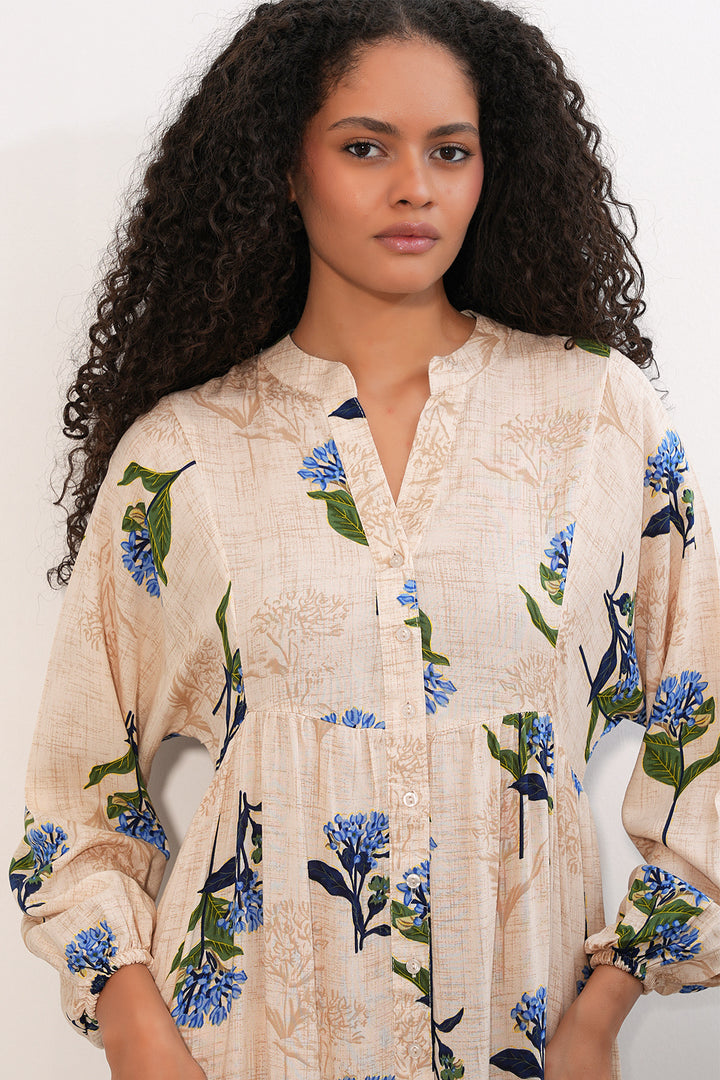 Bigdart Robe longue à motifs pour femme 2585 - Bleu roi