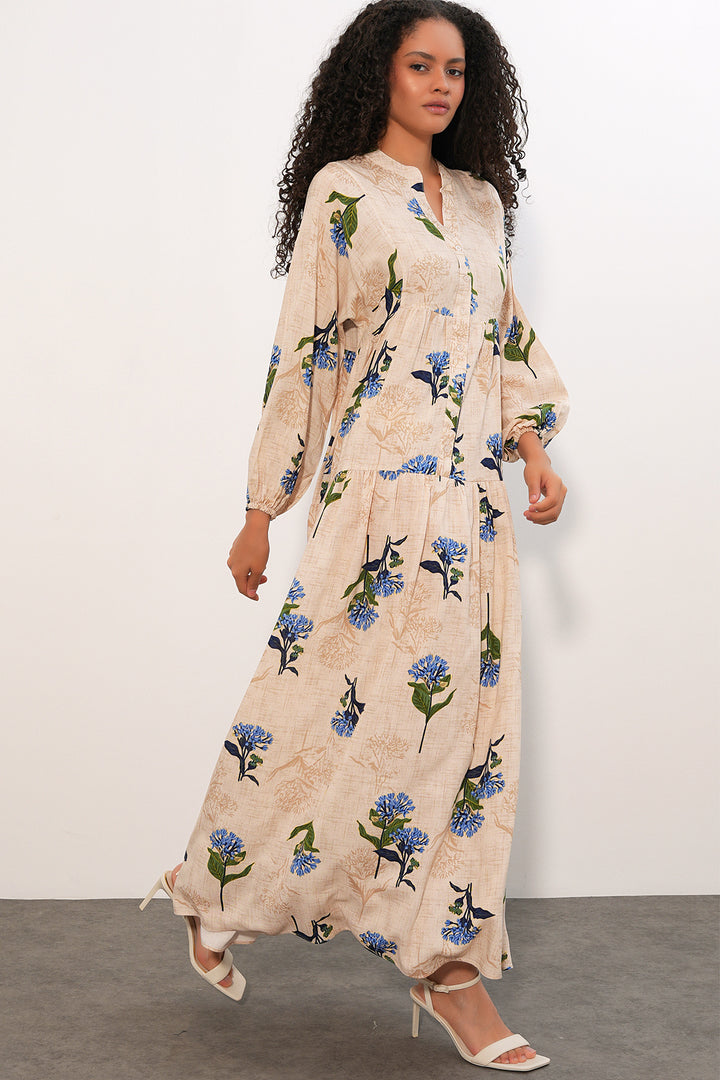 Bigdart Robe longue à motifs pour femme 2585 - Bleu roi