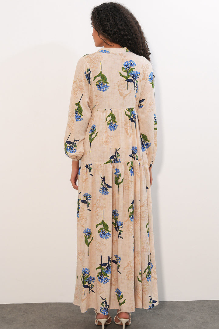 Bigdart Robe longue à motifs pour femme 2585 - Bleu roi