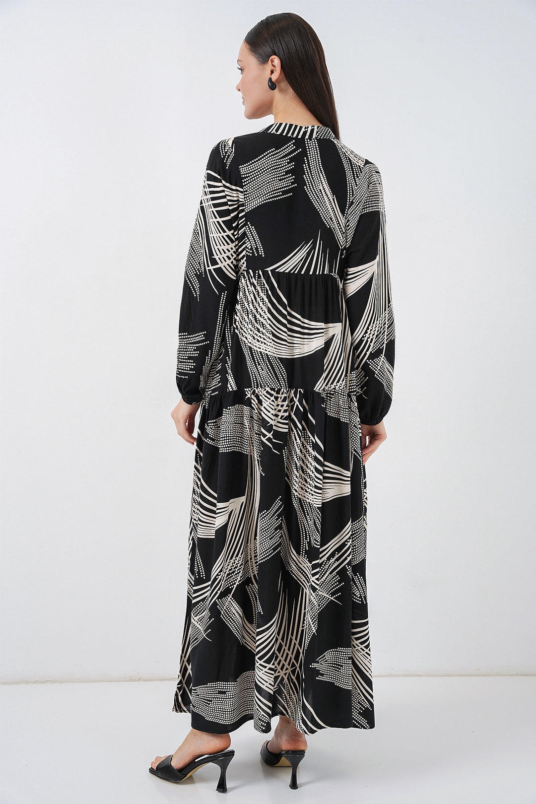 Bigdart Robe Longue Modeste à Motifs Femme 2585 - Noir