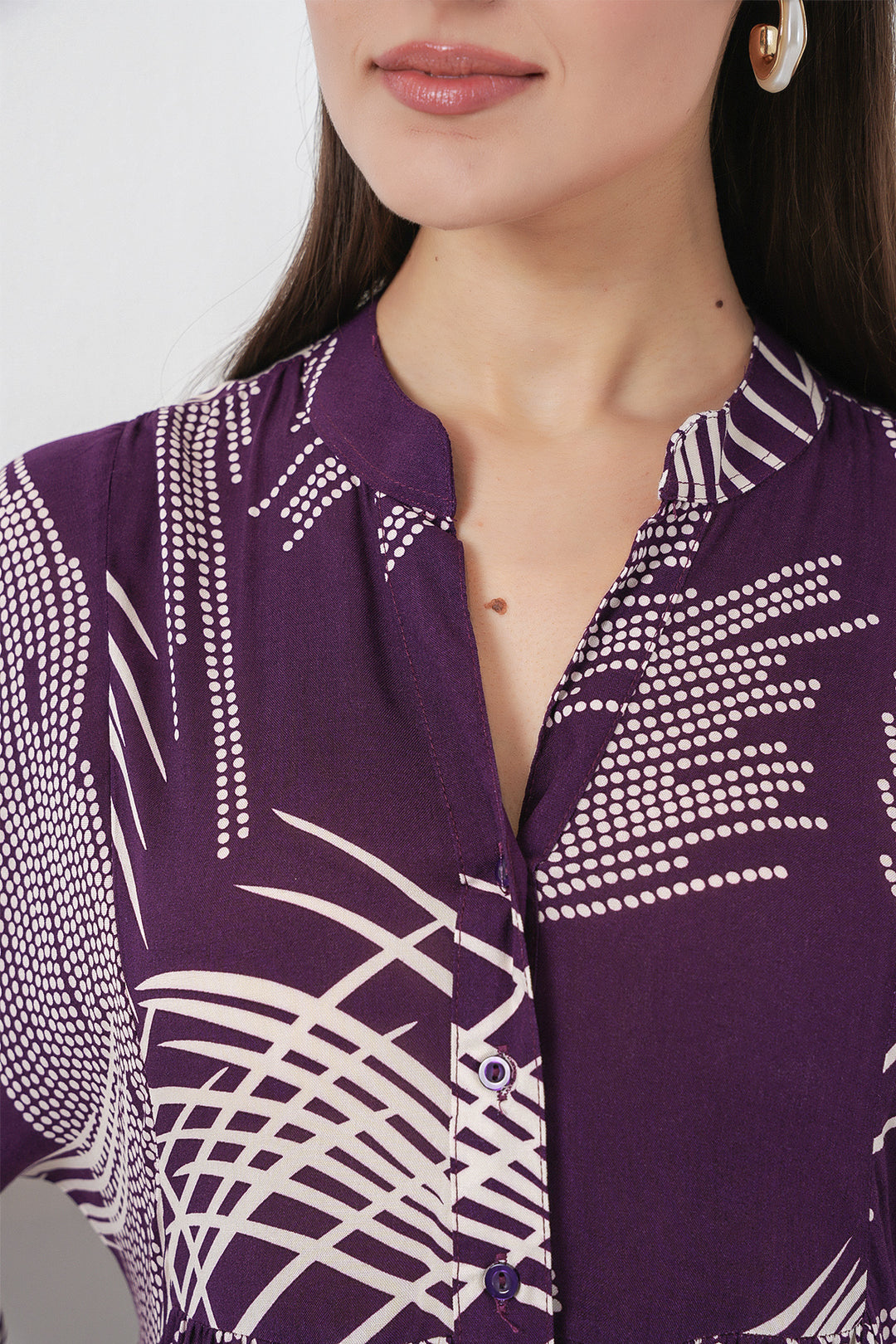 Bigdart Robe longue modeste à motifs pour femme 2585 - Violet