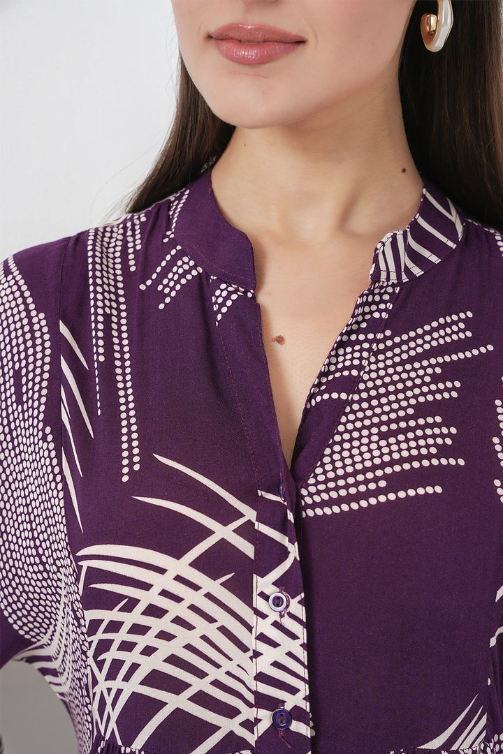 Bigdart Robe longue modeste à motifs pour femme 2585 - Violet