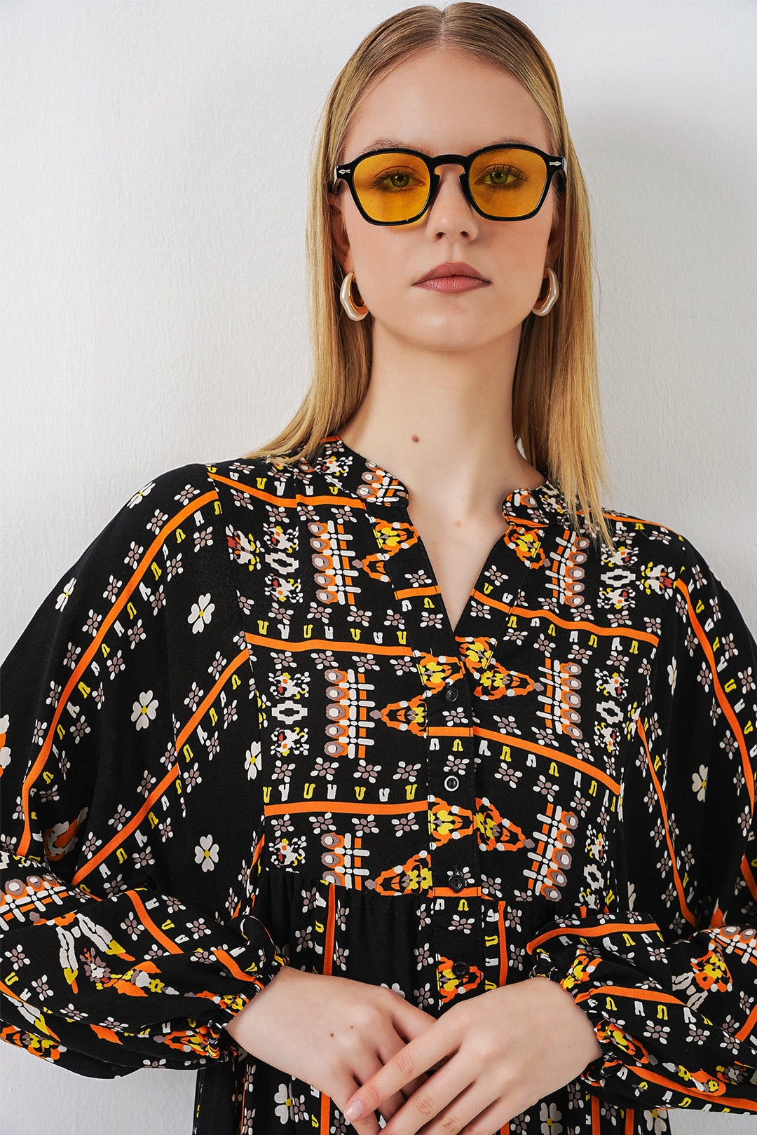 Bigdart Robe longue à motifs pour femme 2585 - n. Noir