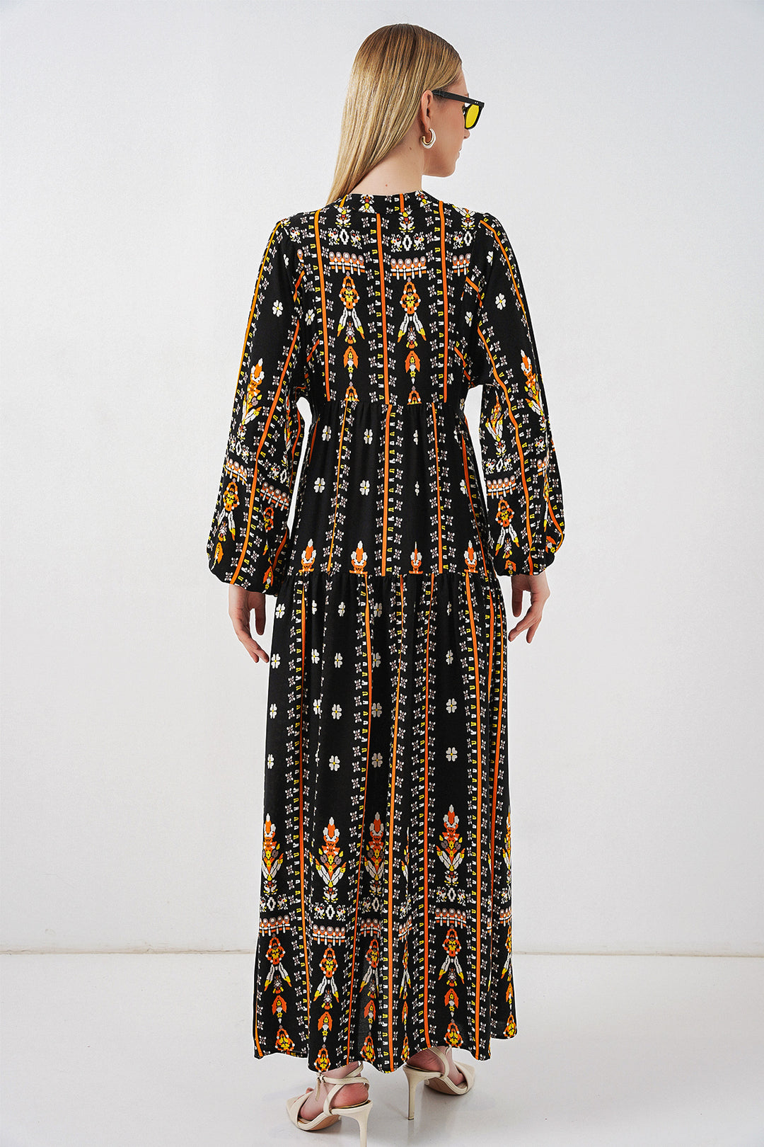 Bigdart Robe longue modeste à motifs pour femme 2585 - N. Noir