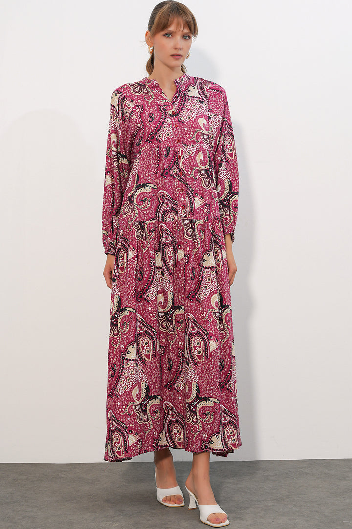 Bigdart Robe de hijab longue à motifs pour femme 2585 - Poudre