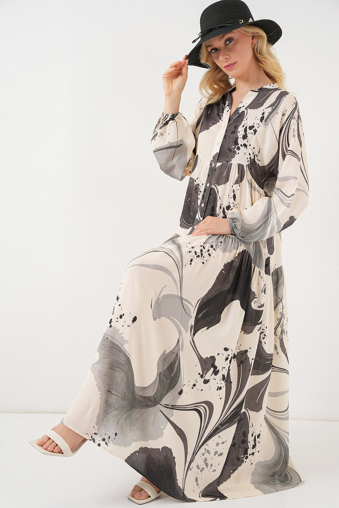 Bigdart Robe longue modélisée pour femme 2585 - Noir