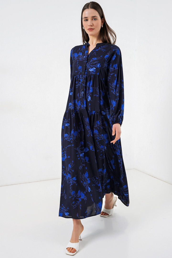 Bigdart Robe longue à motifs pour femme 2585 - Noir 9