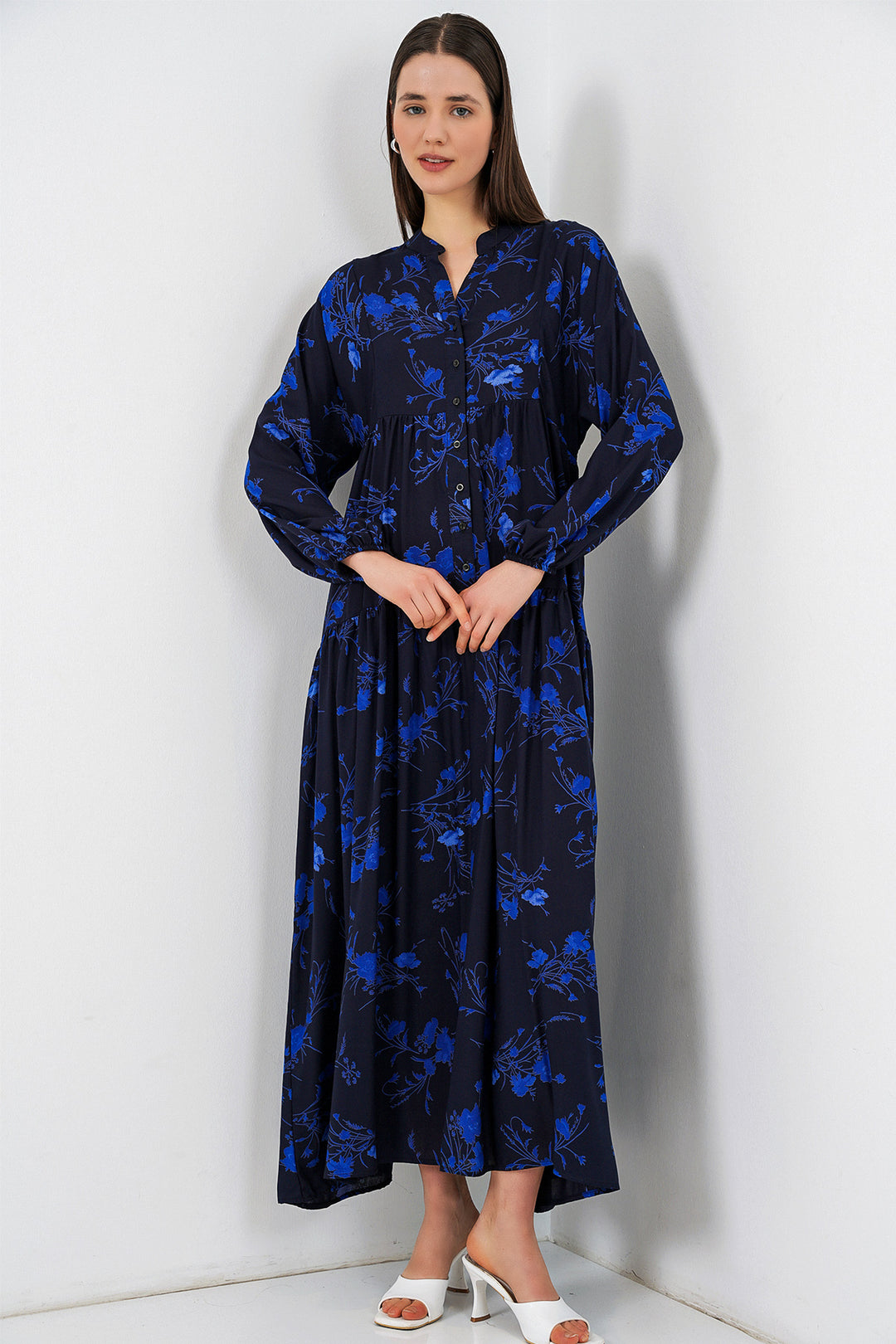 Bigdart Robe longue à motifs pour femme 2585 - Noir 9