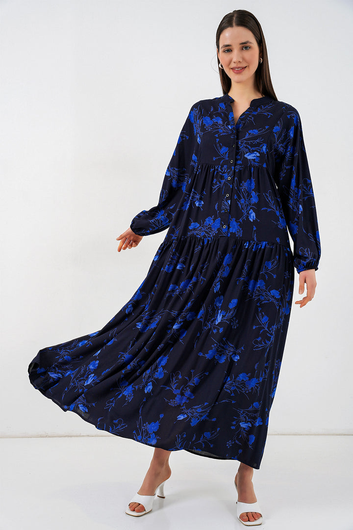 Bigdart Robe longue à motifs pour femme 2585 - Noir 9