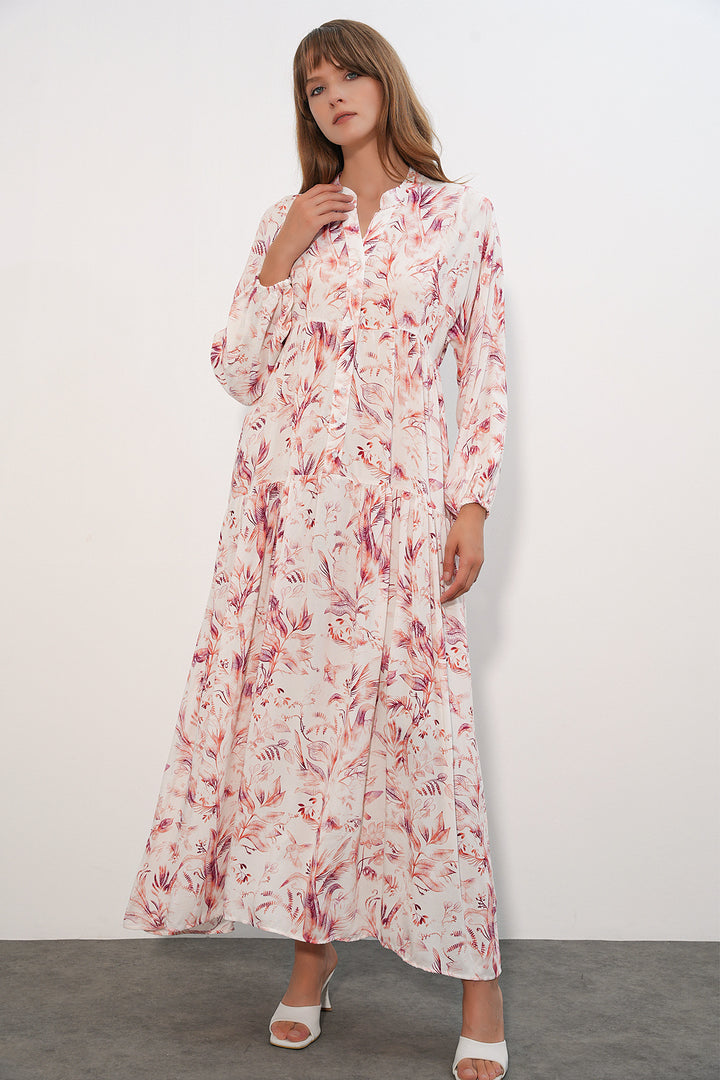 Bigdart Robe longue modeste à motifs pour femmes 2585 - Saumon