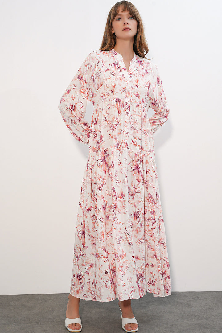 Bigdart Robe longue modeste à motifs pour femmes 2585 - Saumon