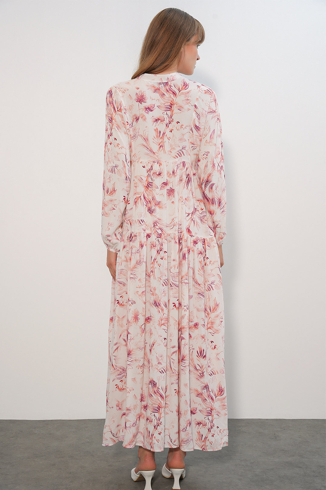 Bigdart Robe longue modeste à motifs pour femmes 2585 - Saumon
