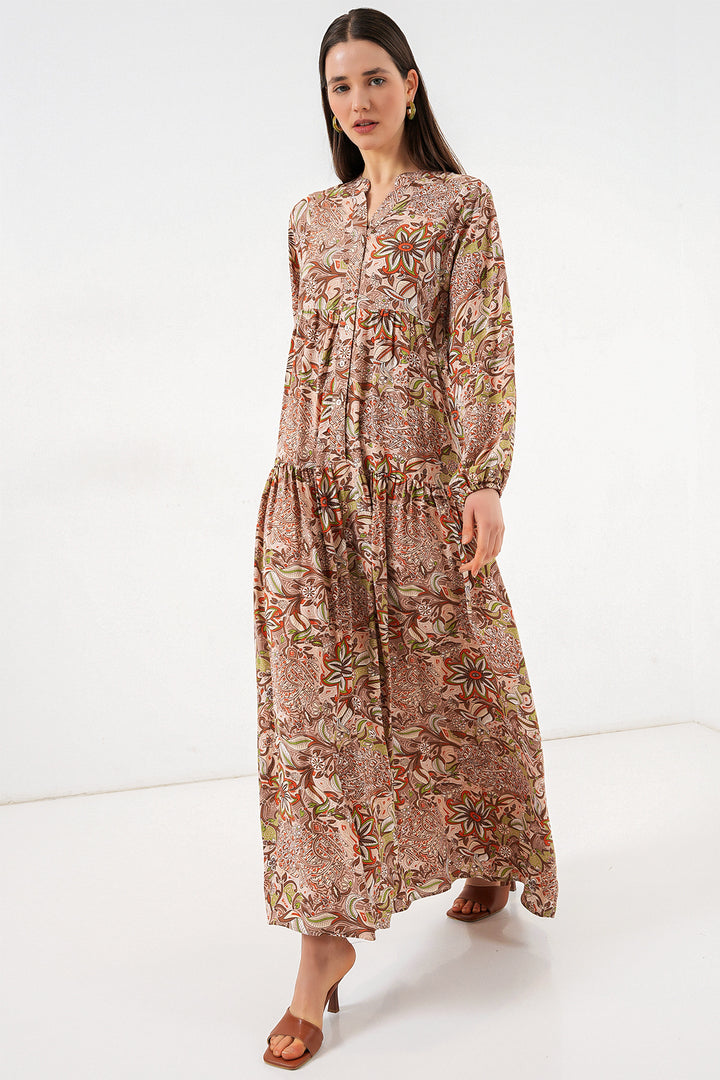 Bigdart Robe longue modifiée pour femme 2585 - Café au lait