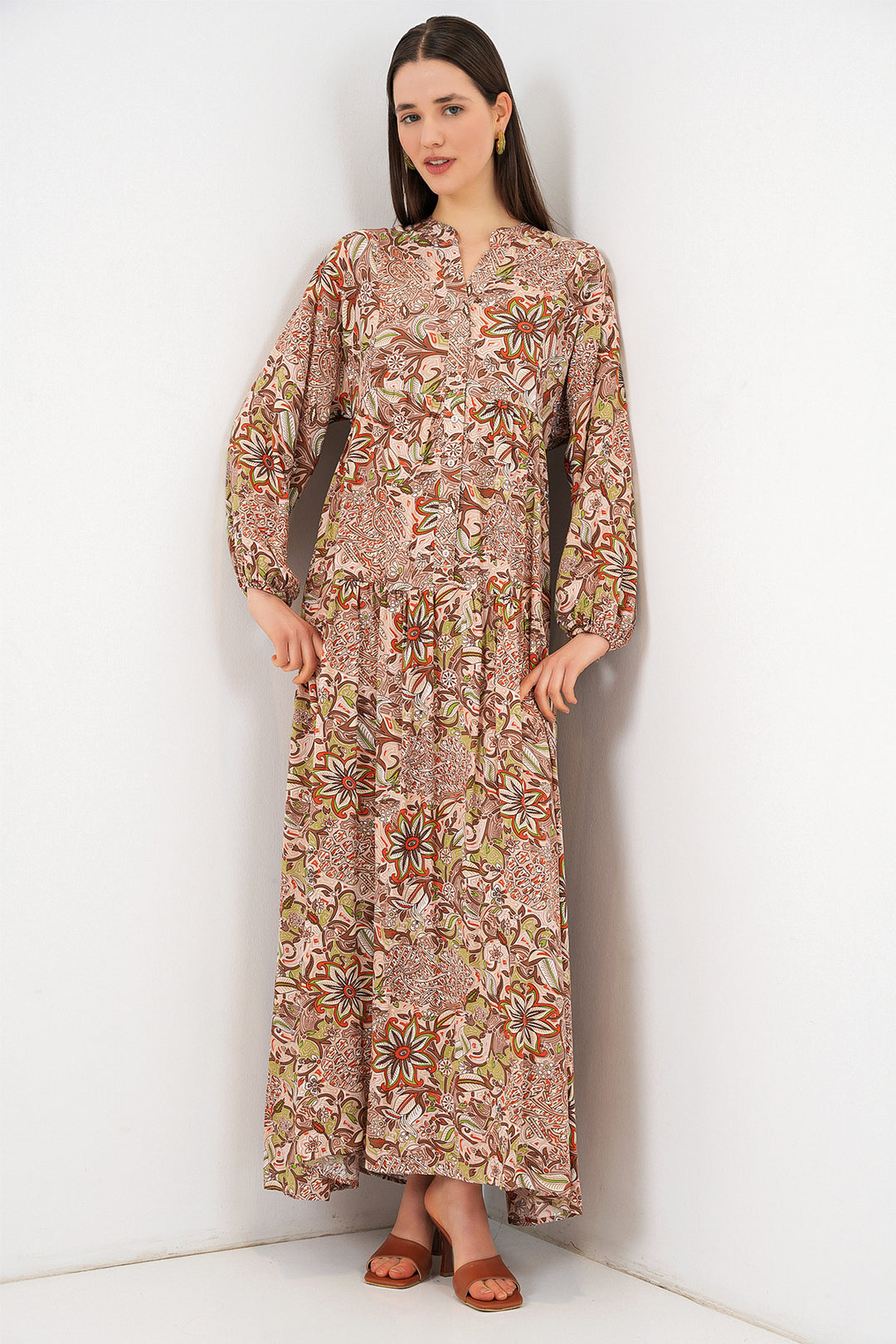 Bigdart Robe longue modifiée pour femme 2585 - Café au lait