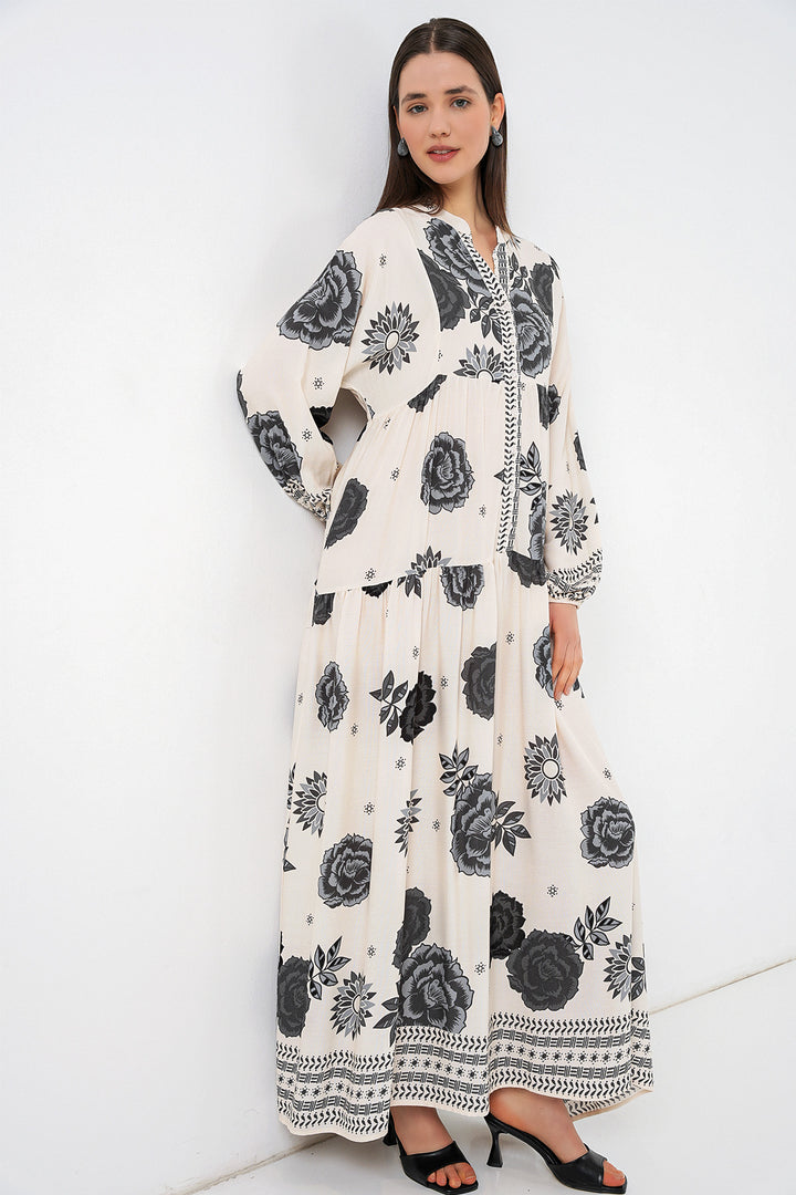 Bigdart Robe longue modifiée pour femme 2585 - Écru clair