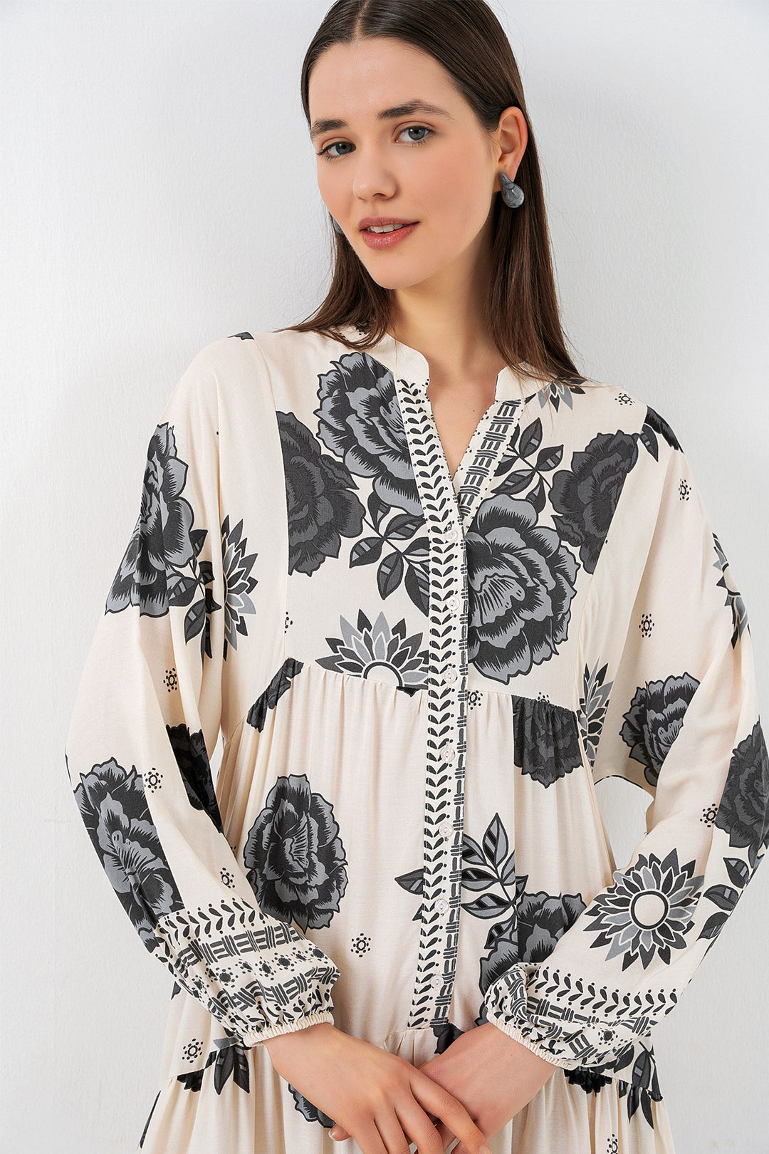 Bigdart Robe longue modifiée pour femme 2585 - Écru clair