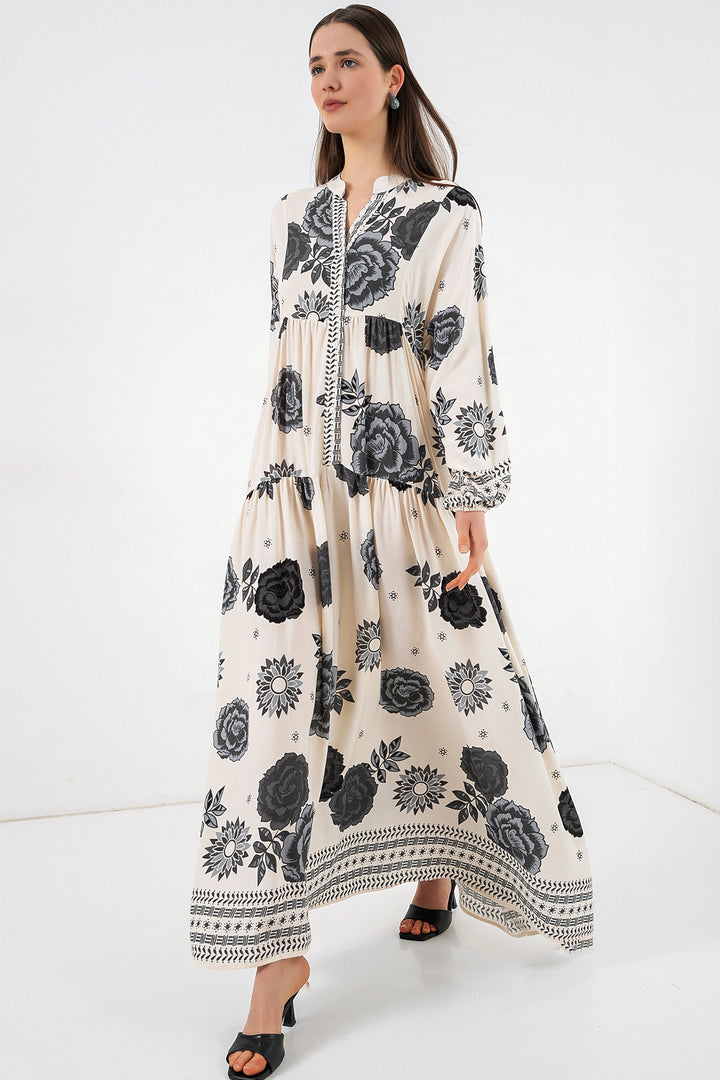 Bigdart Robe longue modifiée pour femme 2585 - Écru clair