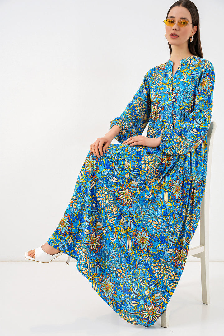 Bigdart Robe longue modifiée pour femme 2585 - Turquoise