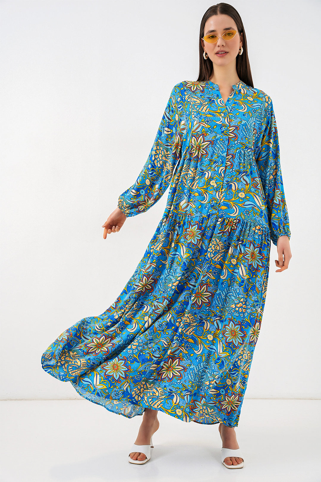 Bigdart Robe longue modifiée pour femme 2585 - Turquoise