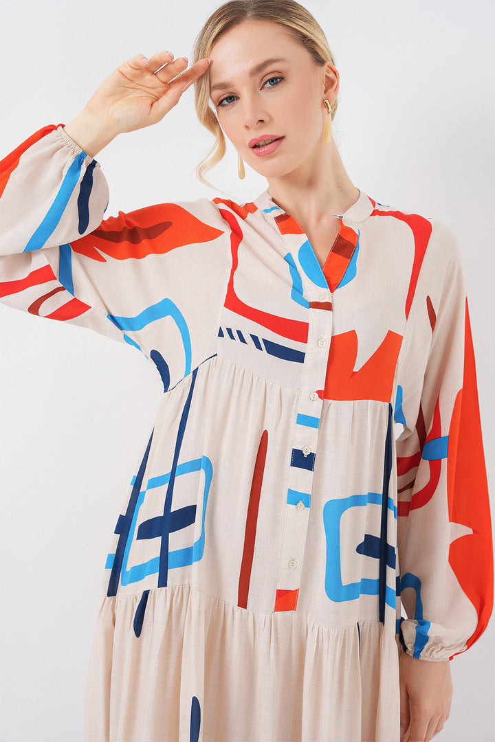 Bigdart Robe longue à motifs pour femmes 2585 - Orange