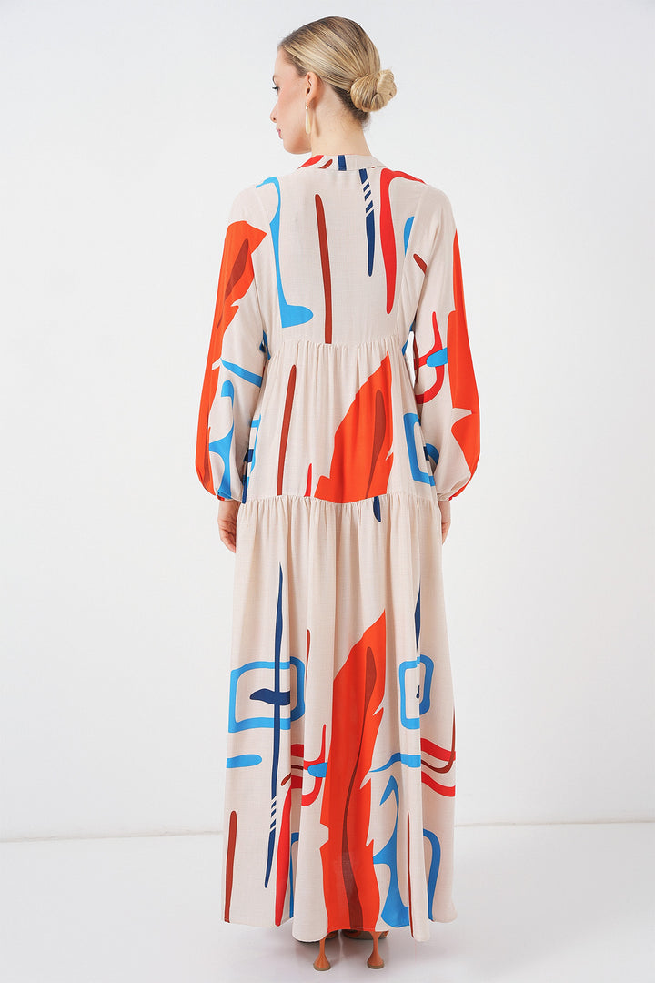 Bigdart Robe longue à motifs pour femmes 2585 - Orange