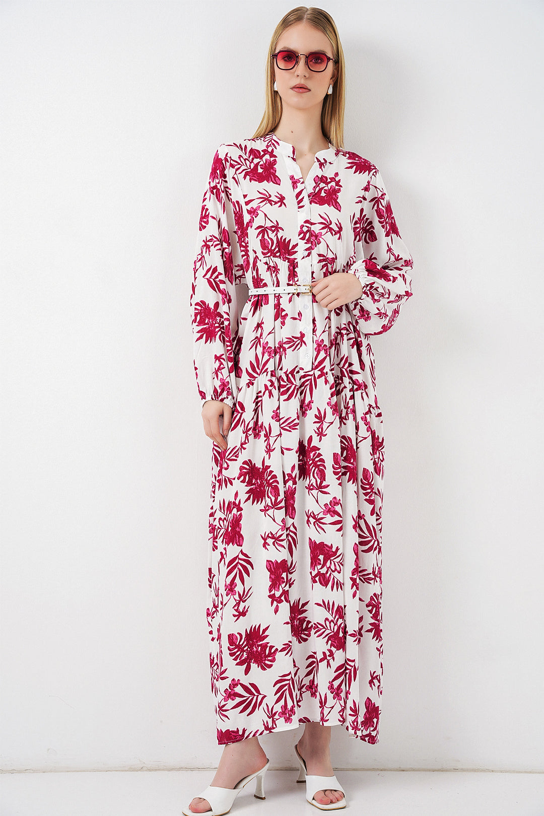 Bigdart Robe longue modeste à motifs pour femme 2585 - v. Rouge