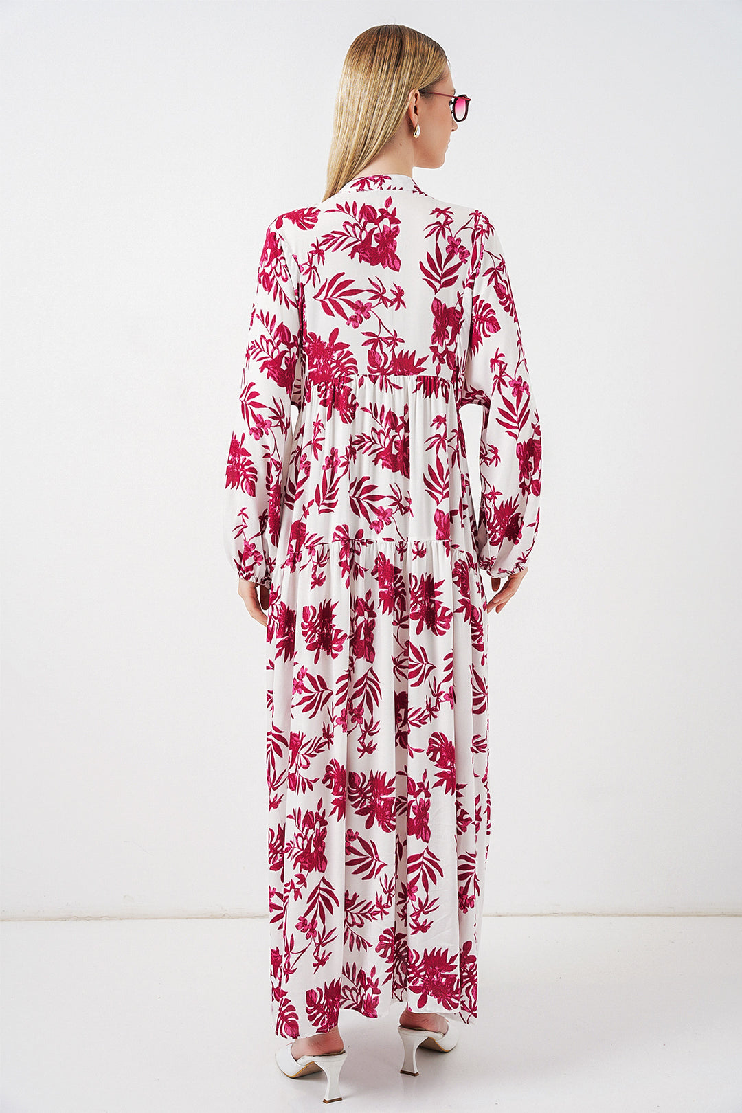 Bigdart Robe longue modeste à motifs pour femme 2585 - V. Rouge