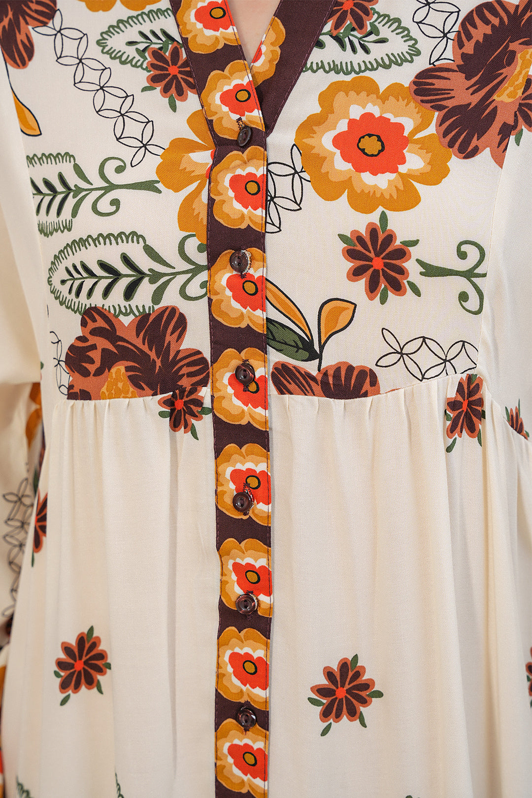 Bigdart Robe longue modeste à motifs pour femmes 2585 - vison