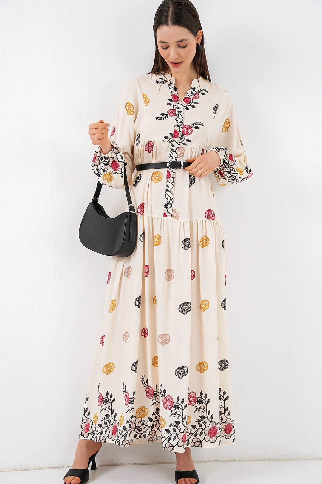 Bigdart Robe longue modifiée pour femme 2585 - Beige clair