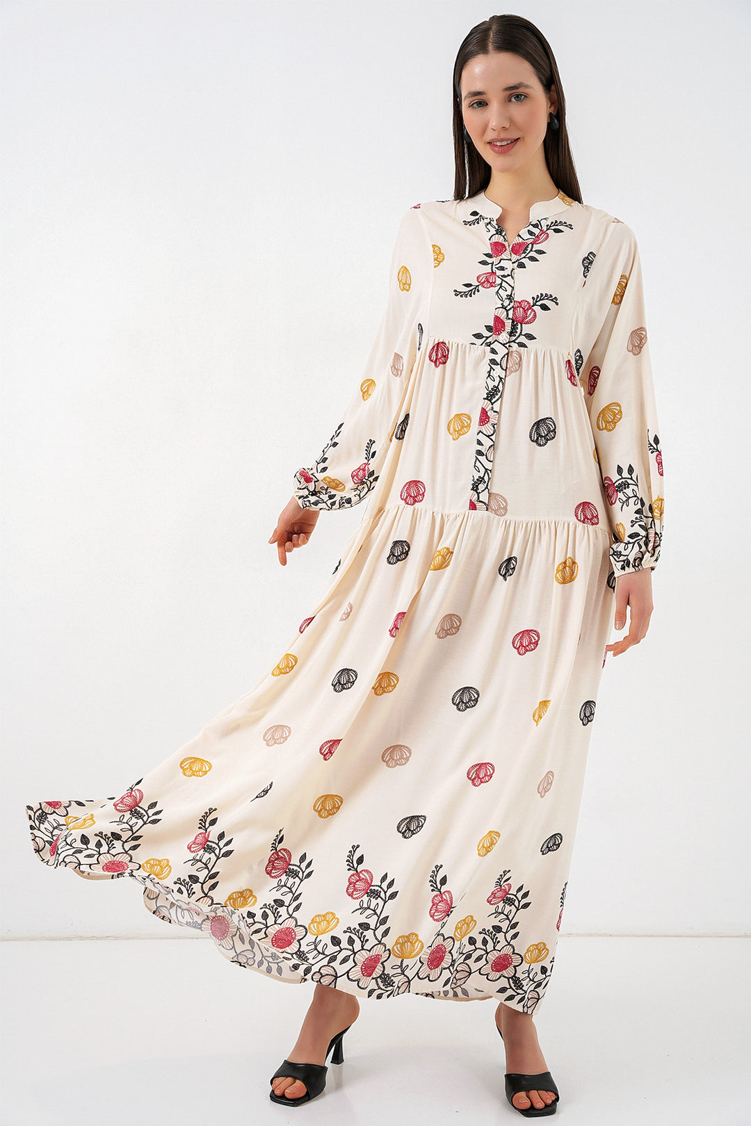 Bigdart Robe longue modifiée pour femme 2585 - Beige clair