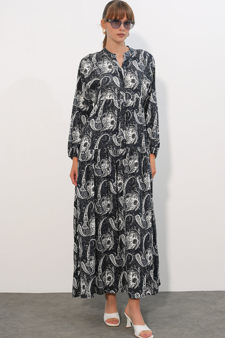 Bigdart Robe de hijab longue à motifs pour femme 2585 - Blanc