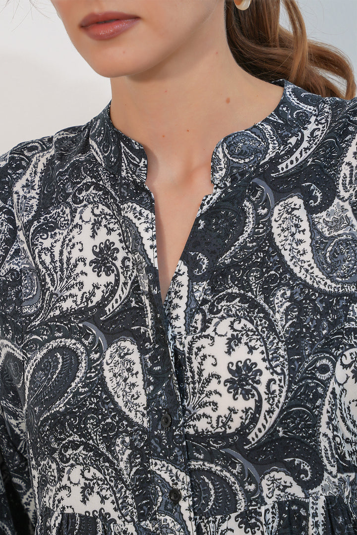 Bigdart Robe de hijab longue à motifs pour femme 2585 - Blanc