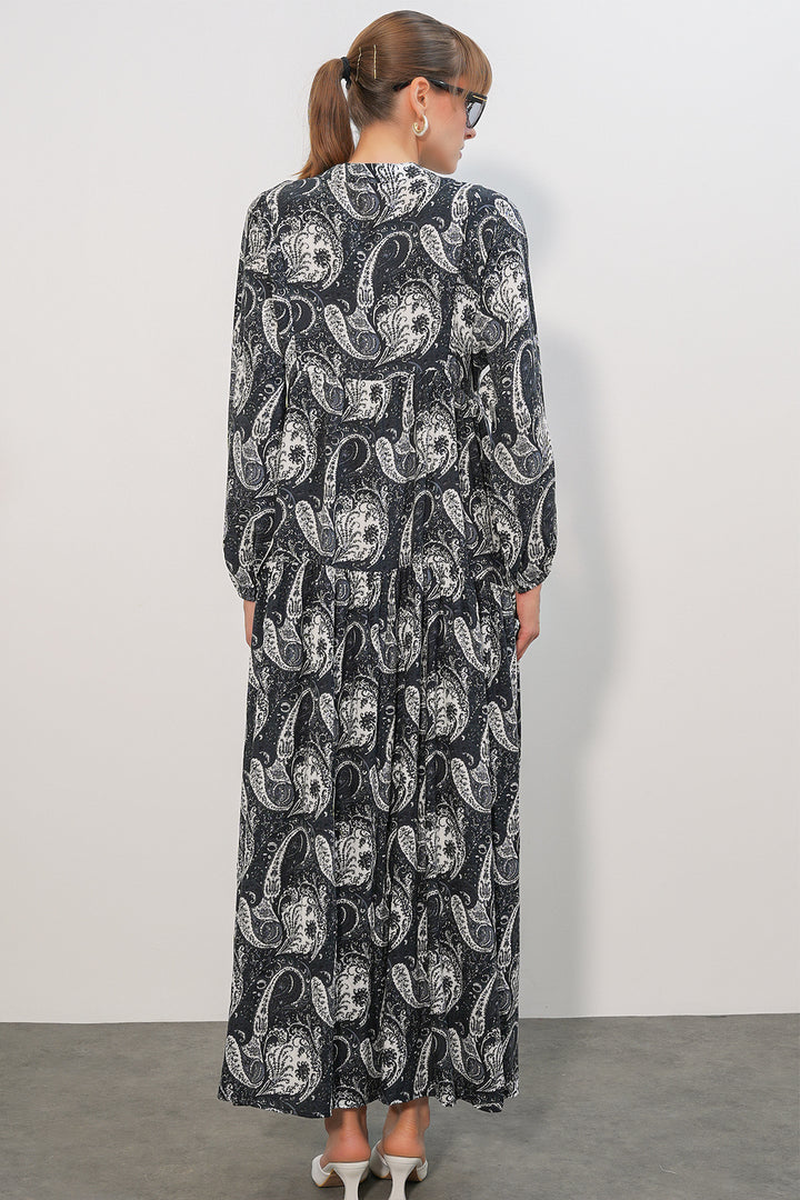 Bigdart Robe de hijab longue à motifs pour femme 2585 - Blanc