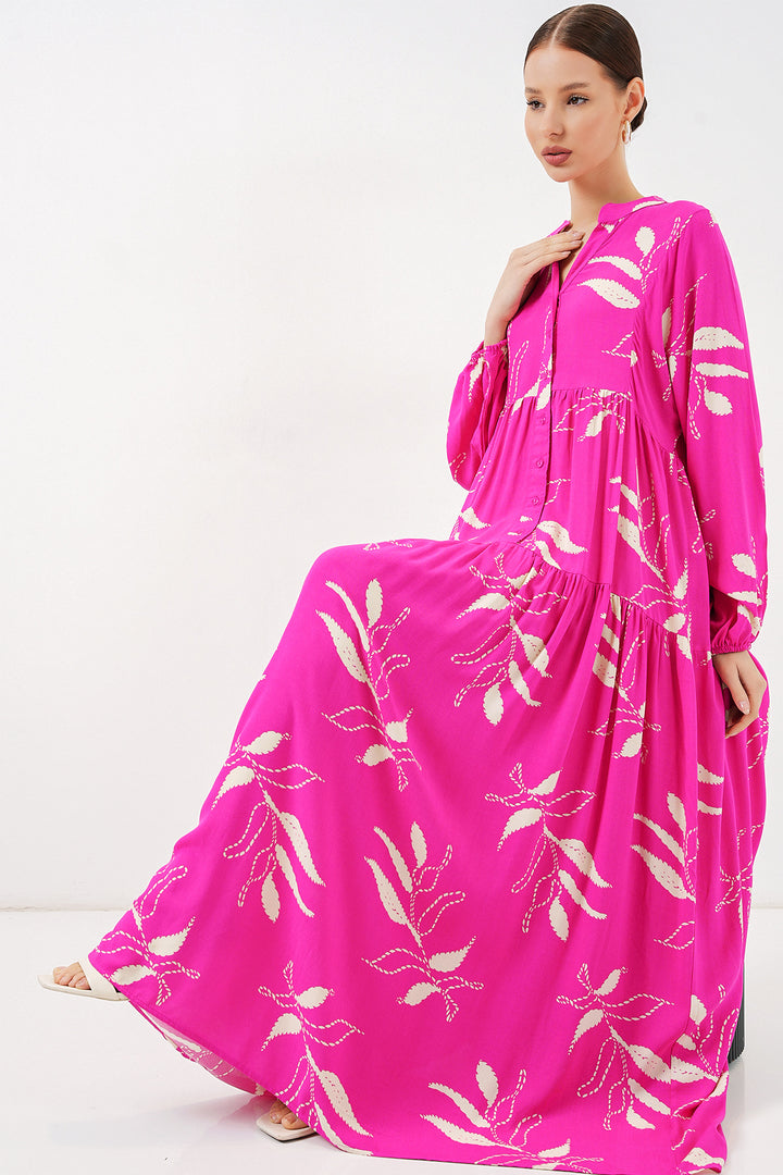 Bigdart Robe longue modestie à motifs femme 2585 - Fuchsia