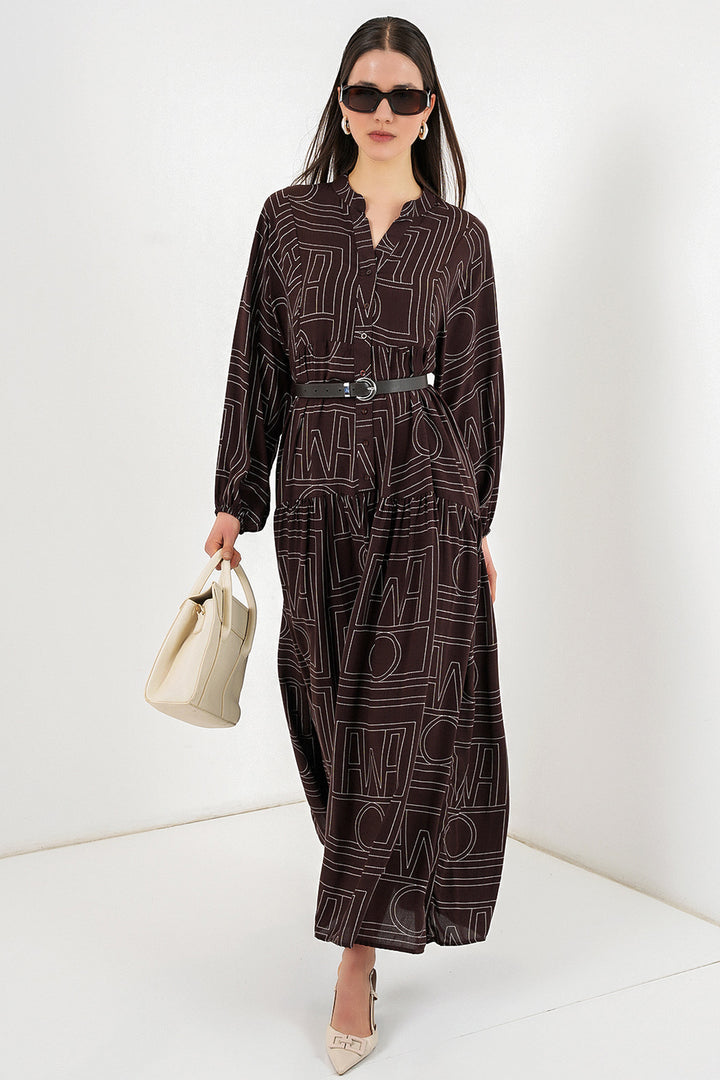 Bigdart Robe longue modifiée pour femme 2585 - Café clair