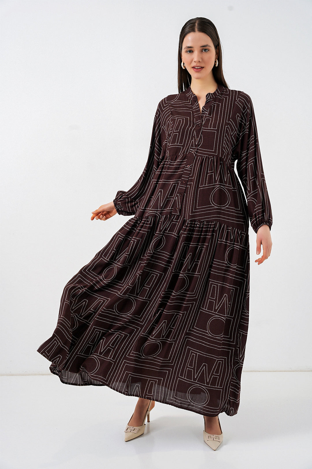Bigdart Robe longue modifiée pour femme 2585 - Café clair