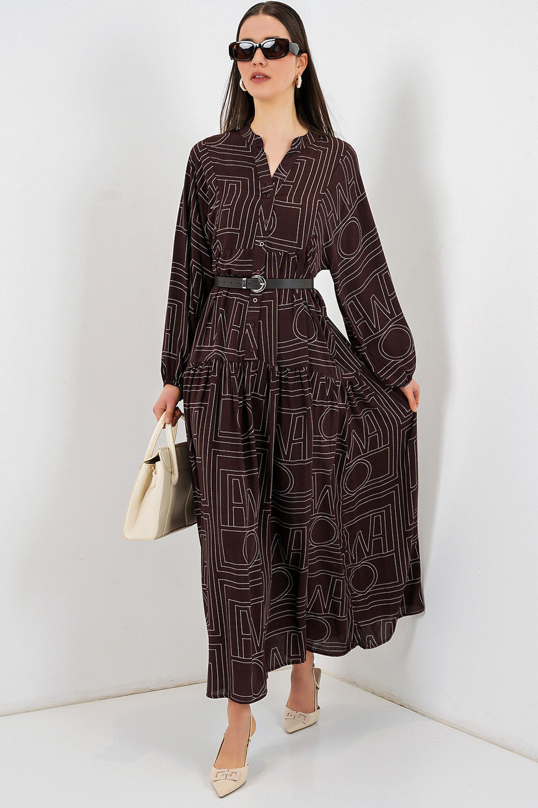 Bigdart Robe longue modifiée pour femme 2585 - Café clair