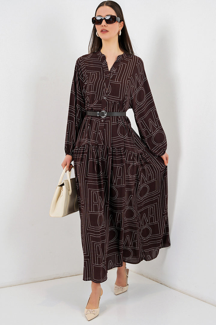 Bigdart Robe longue modifiée pour femme 2585 - Café clair