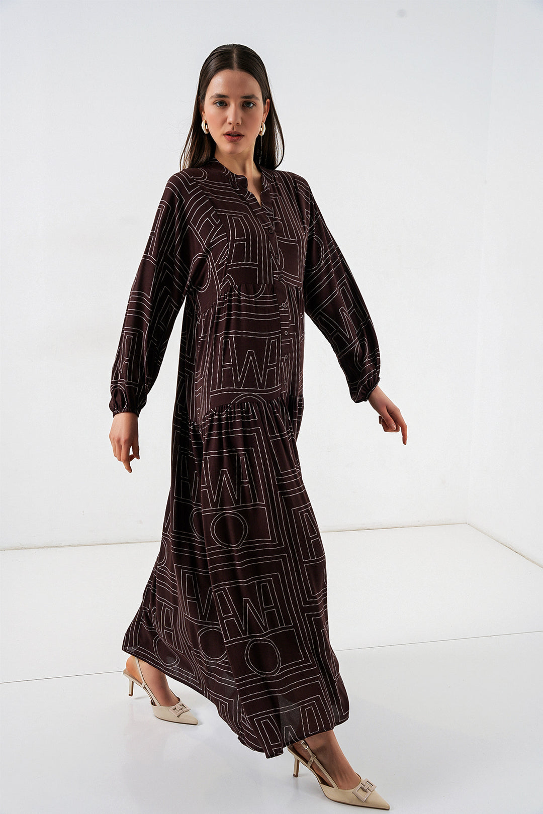 Bigdart Robe longue modifiée pour femme 2585 - Café clair